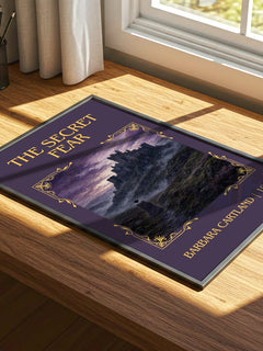 The Secret Fear Classic Book Art Print by Barbara Cartland – print on a sunlit desk