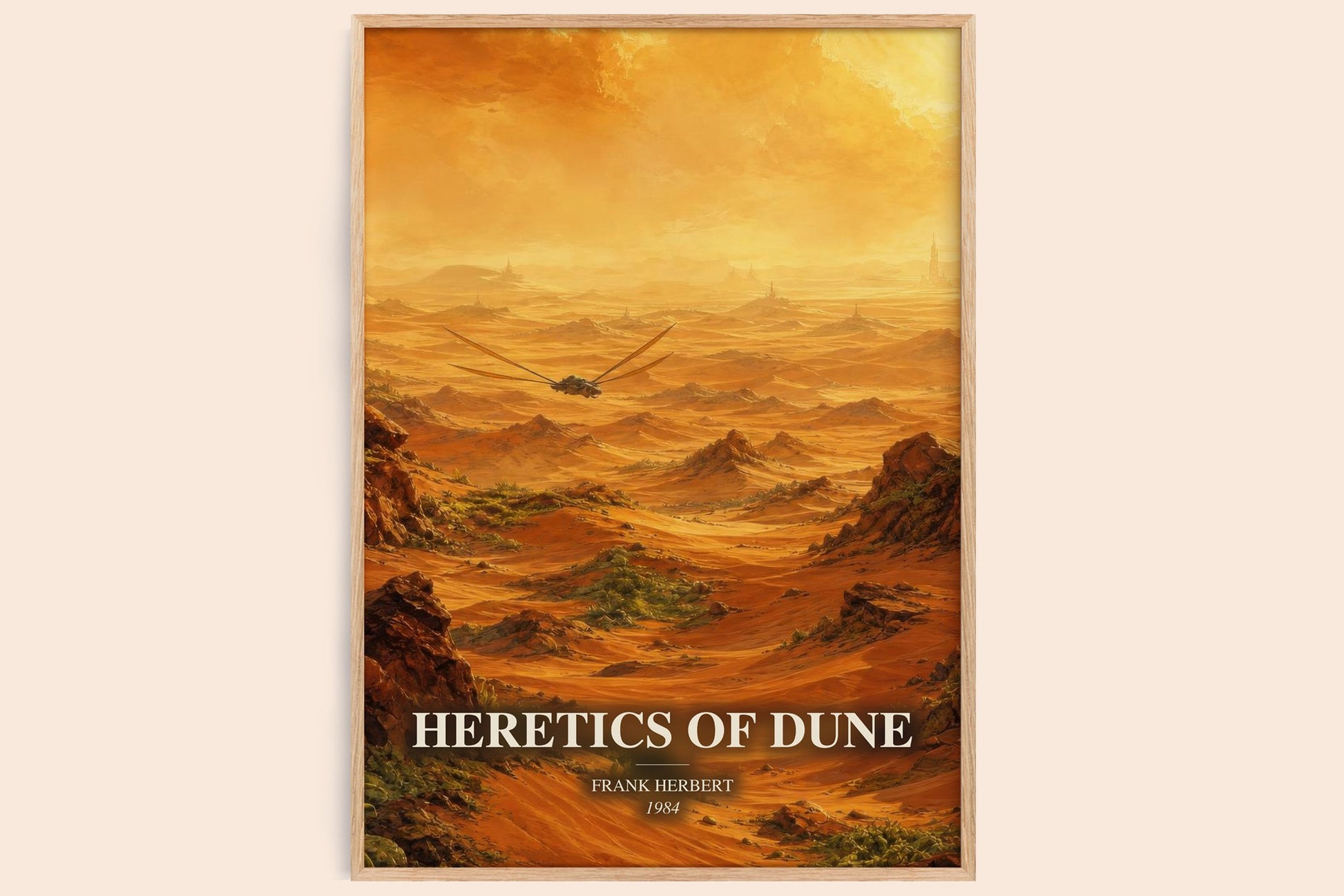 Heretics Of Dune watercolour book poster by Frank Herbert – framed literary art print