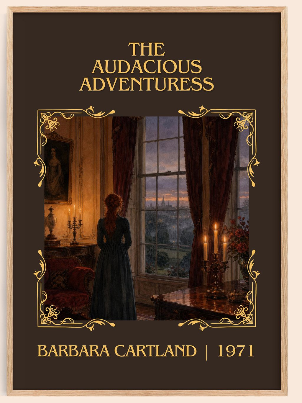 The Audacious Adventuress Classic Book Art Print by Barbara Cartland – book poster