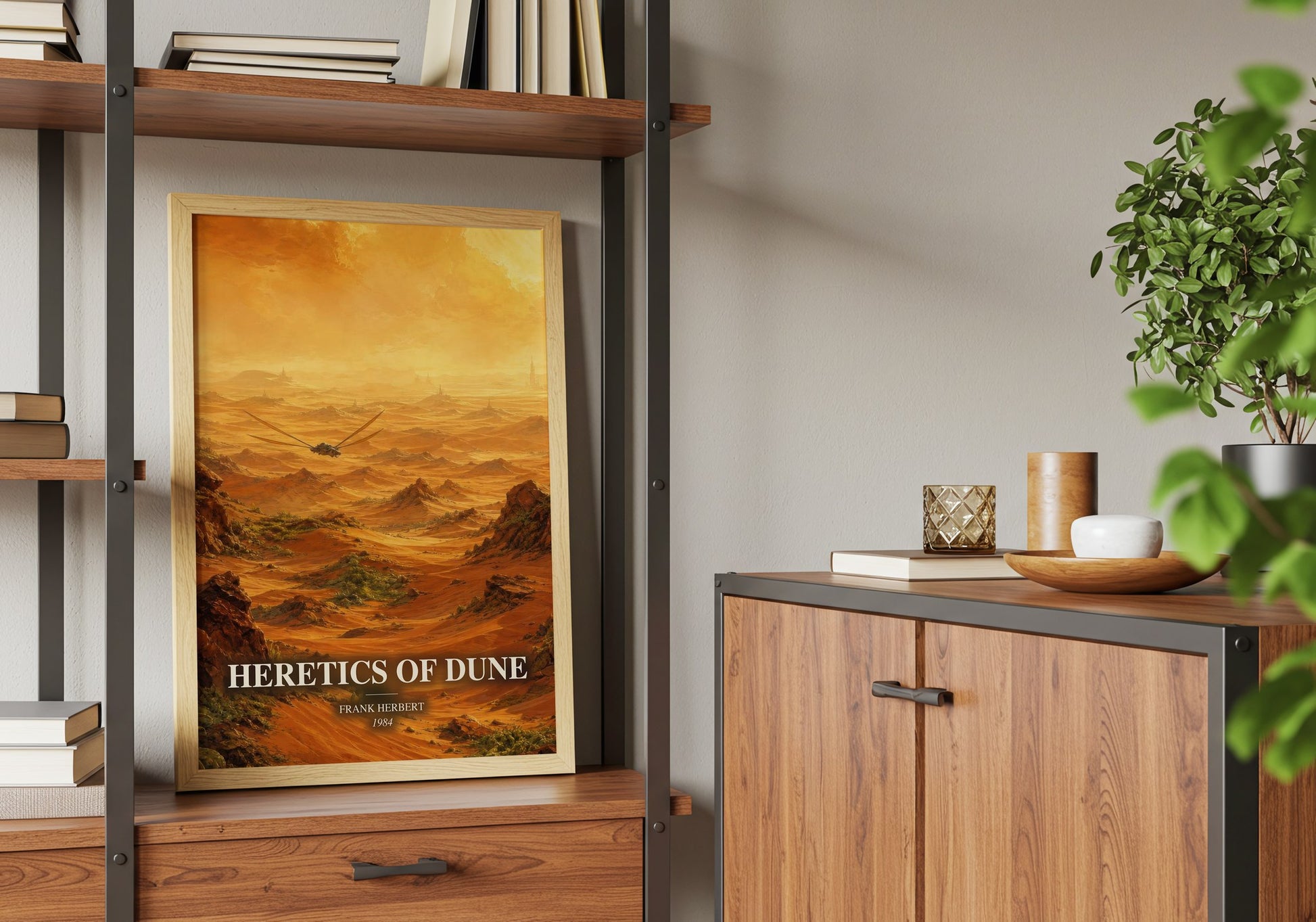 Heretics Of Dune book watercolour illustration paper finish options – matte satin gloss