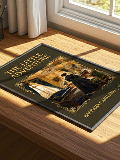 The Little Adventure Classic Book Art Print by Barbara Cartland – print on a sunlit desk