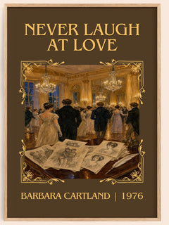 Never Laugh At Love Classic Book Art Print by Barbara Cartland – book poster
