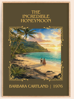 The Incredible Honeymoon Classic Book Art Print by Barbara Cartland – book poster
