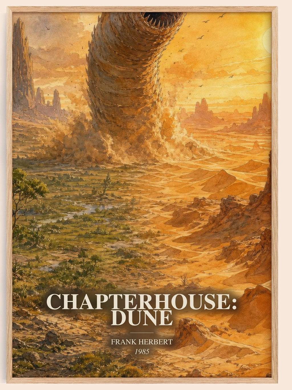 Chapterhouse: Dune watercolour book poster by Frank Herbert – framed literary art print