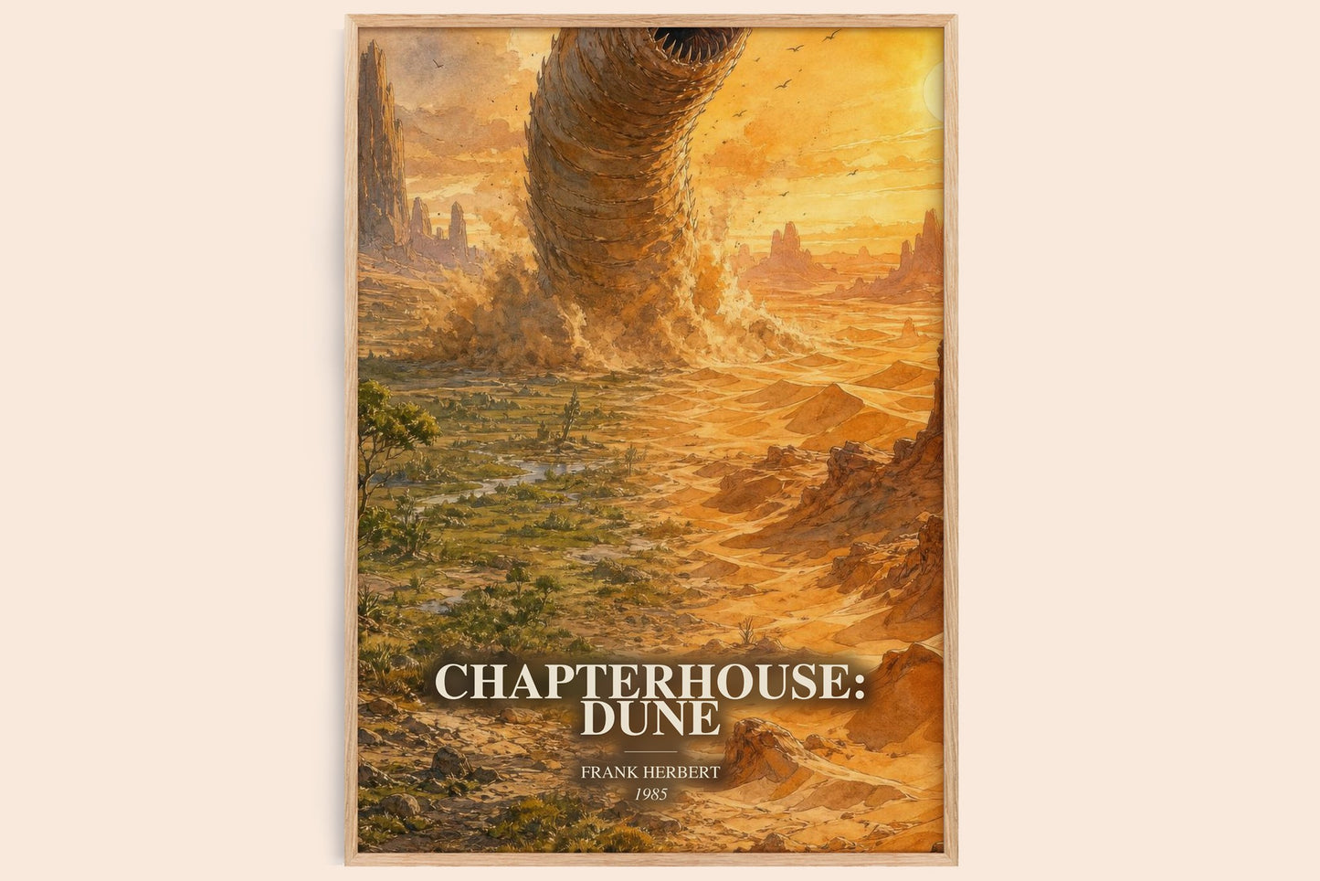 Chapterhouse: Dune watercolour book poster by Frank Herbert – framed literary art print