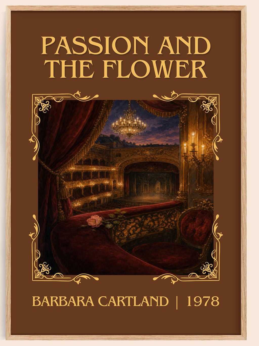 Passion And The Flower Classic Book Art Print by Barbara Cartland – book poster