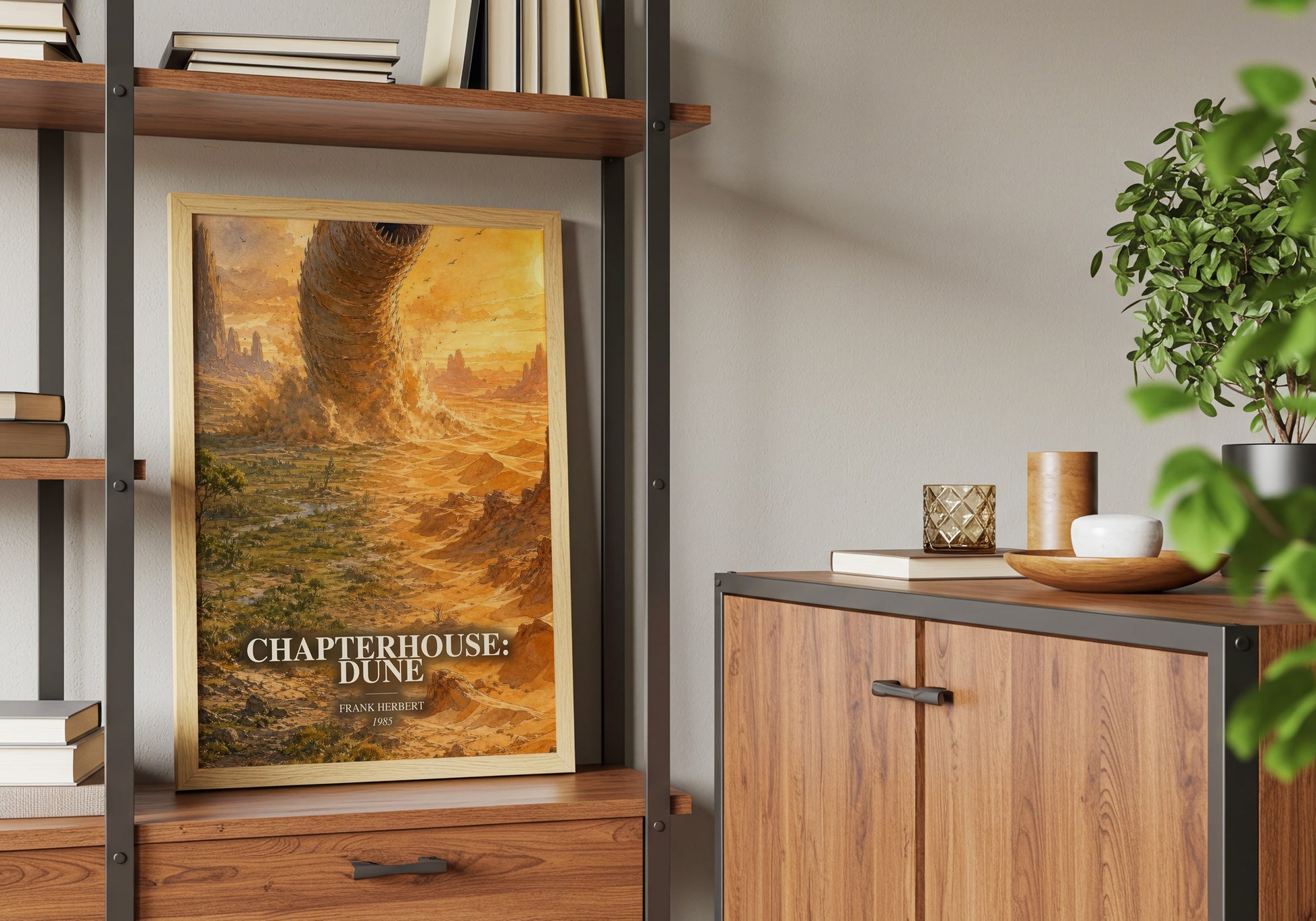 Chapterhouse: Dune book watercolour illustration paper finish options – matte satin gloss