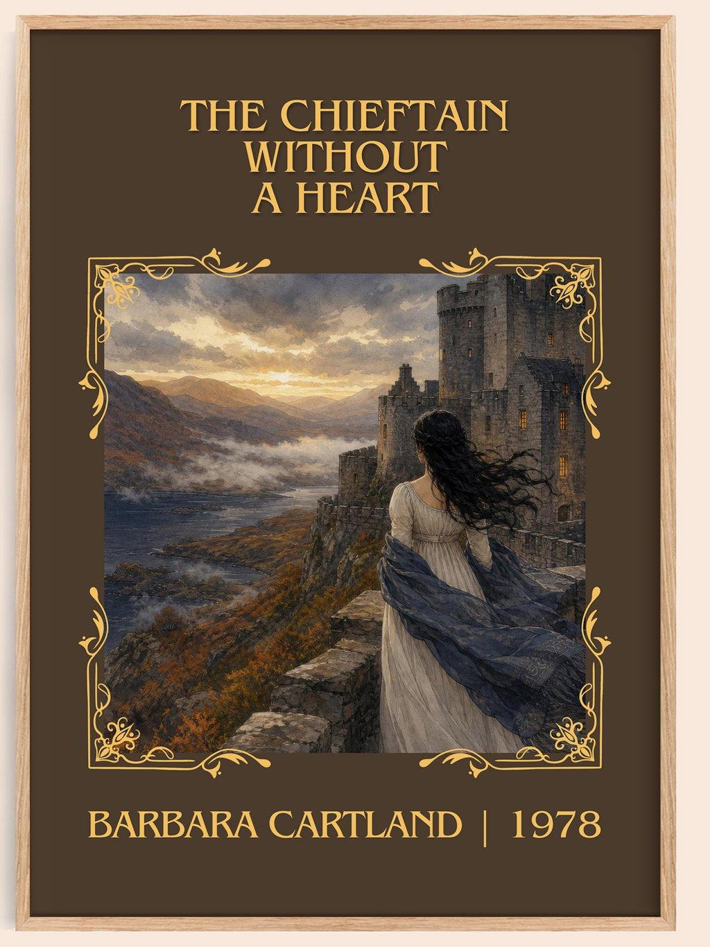 Chieftain Without A Heart Classic Book Art Print by Barbara Cartland – book poster