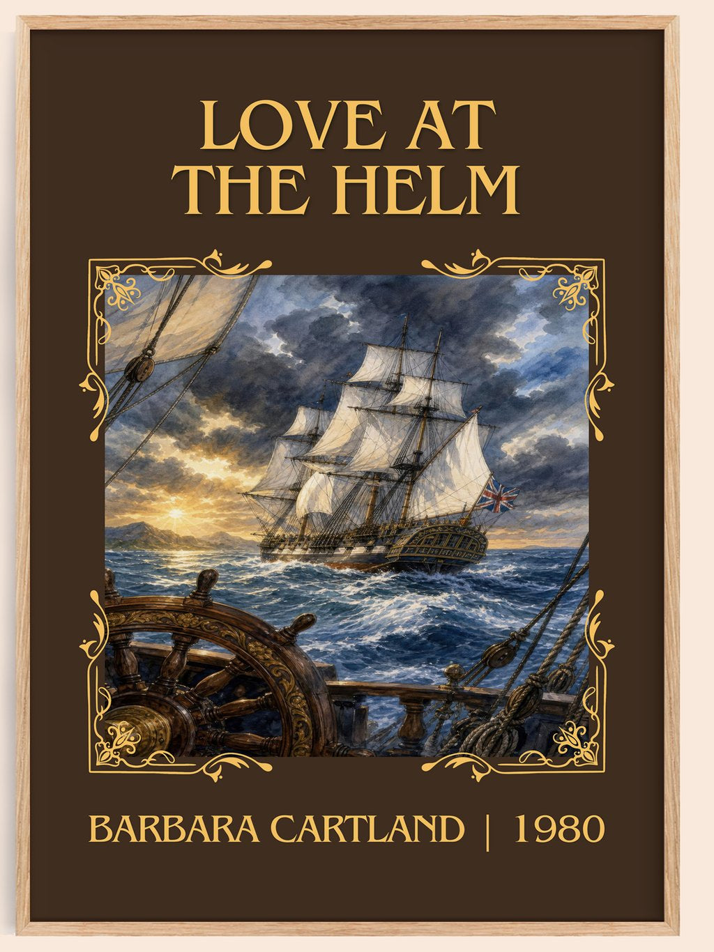 Love At The Helm Classic Book Art Print by Barbara Cartland – book poster