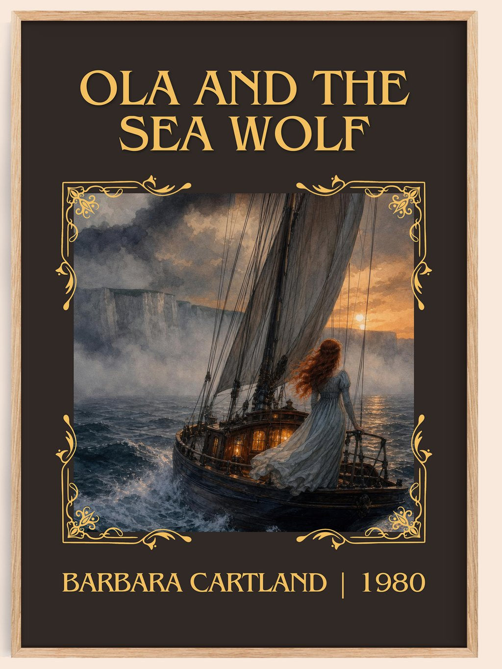 Ola And The Sea Wolf Classic Book Art Print by Barbara Cartland – book poster