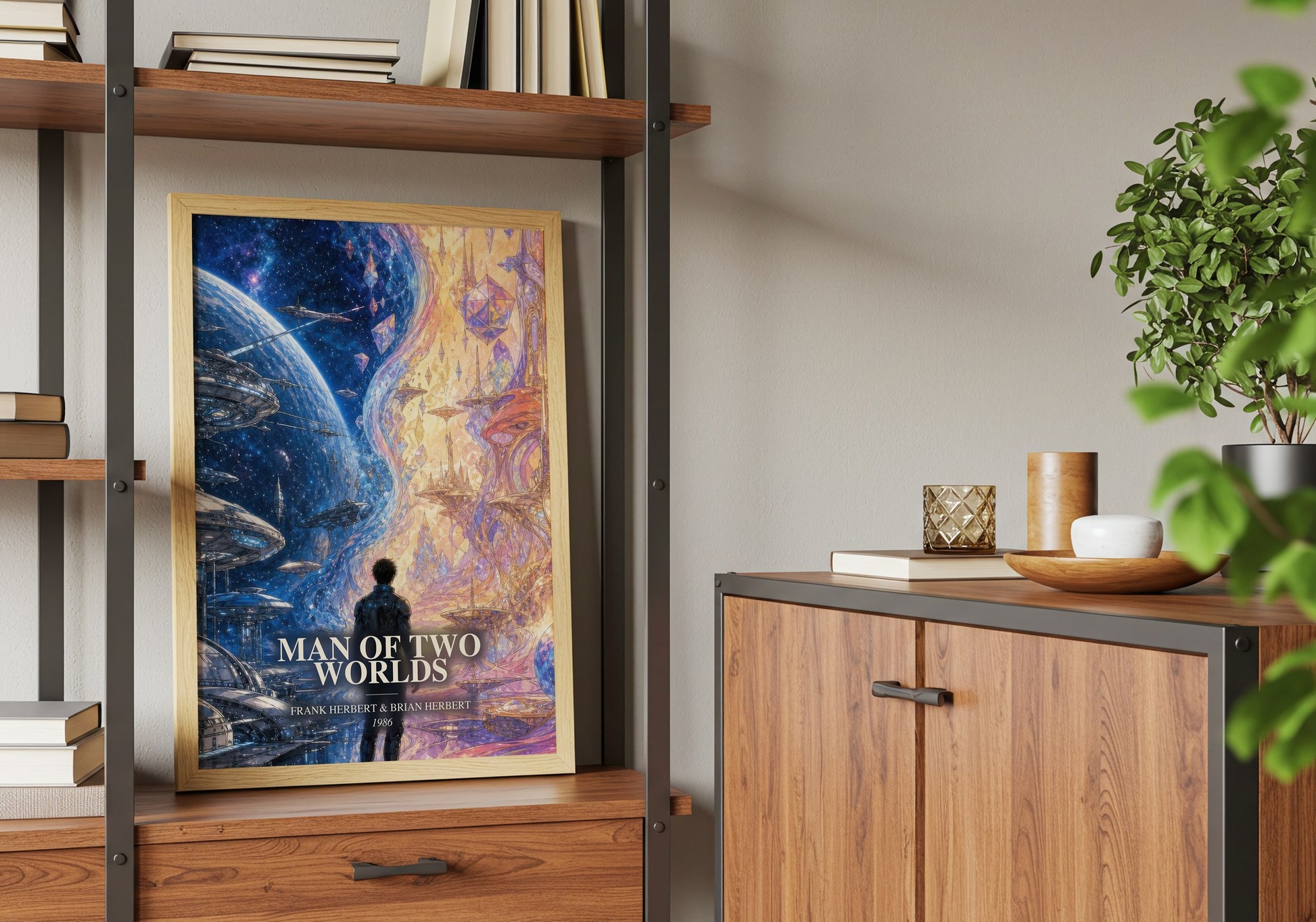 Man Of Two Worlds book watercolour illustration paper finish options – matte satin gloss