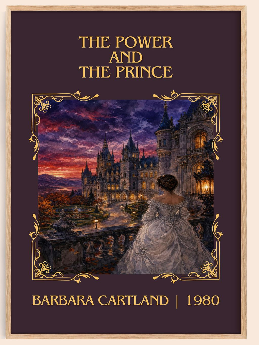 The Power And The Prince Classic Book Art Print by Barbara Cartland – book poster