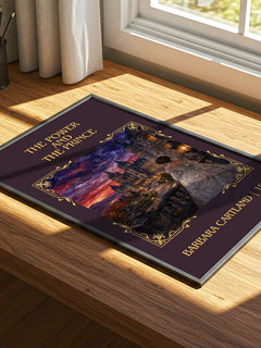 The Power And The Prince Classic Book Art Print by Barbara Cartland – print on a sunlit desk