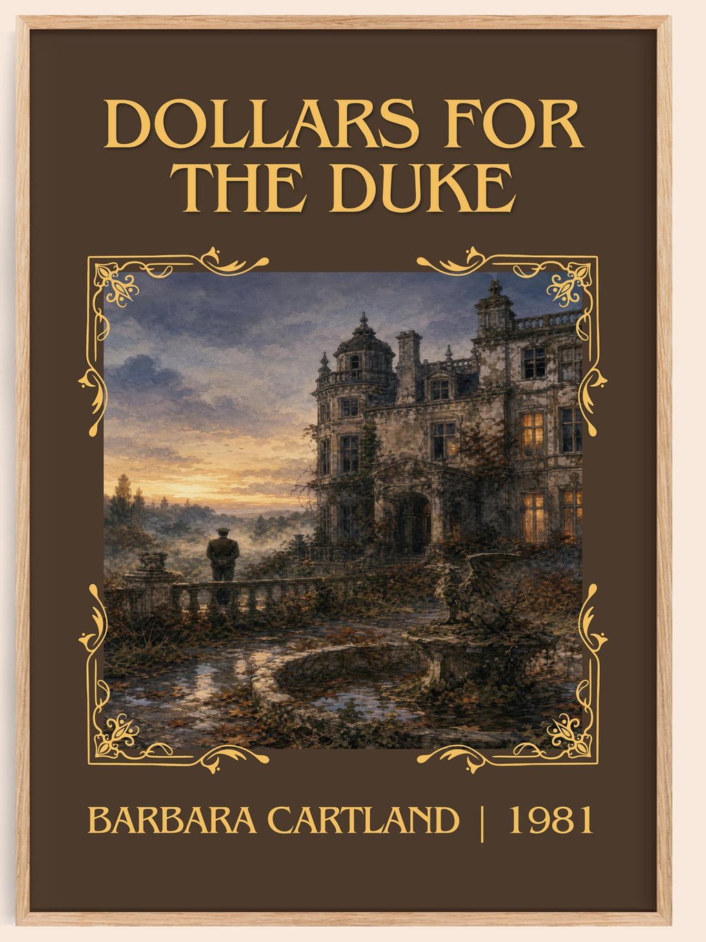 Dollars For The Duke Classic Book Art Print by Barbara Cartland – book poster