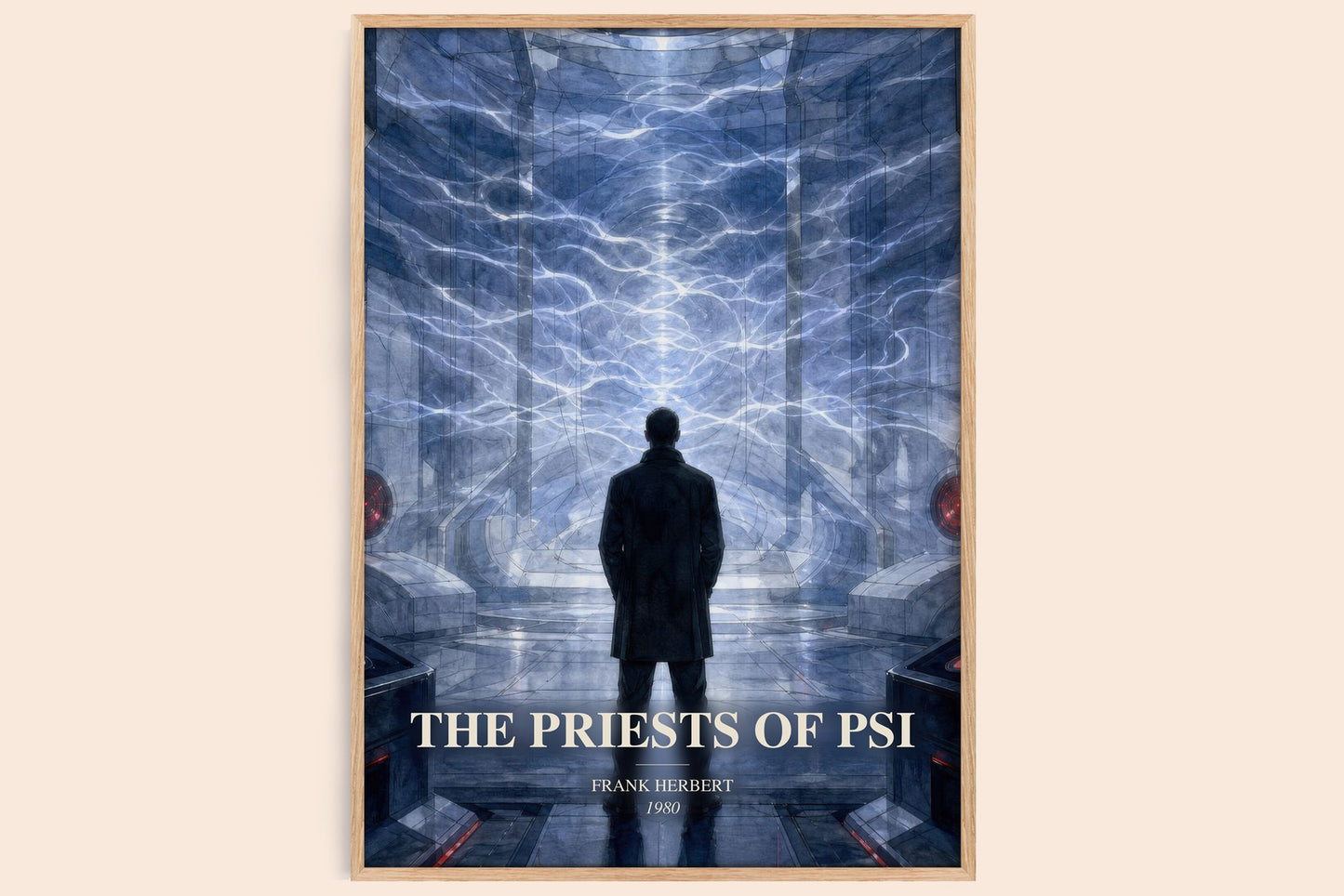 The Priests Of Psi watercolour book poster by Frank Herbert – framed literary art print