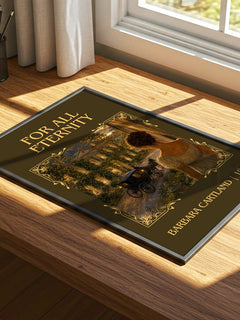 For All Eternity Classic Book Art Print by Barbara Cartland – print on a sunlit desk