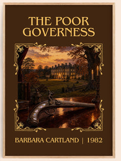 The Poor Governess Classic Book Art Print by Barbara Cartland – book poster
