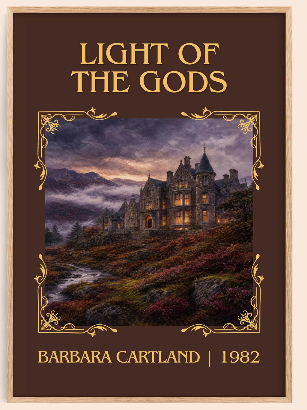 Light Of The Gods Classic Book Art Print by Barbara Cartland – book poster