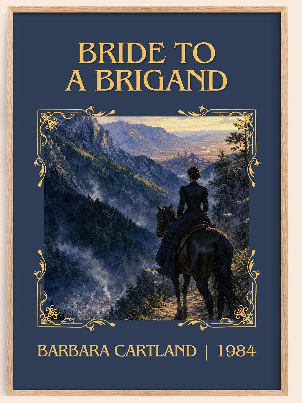 Bride To A Brigand Classic Book Art Print by Barbara Cartland – book poster