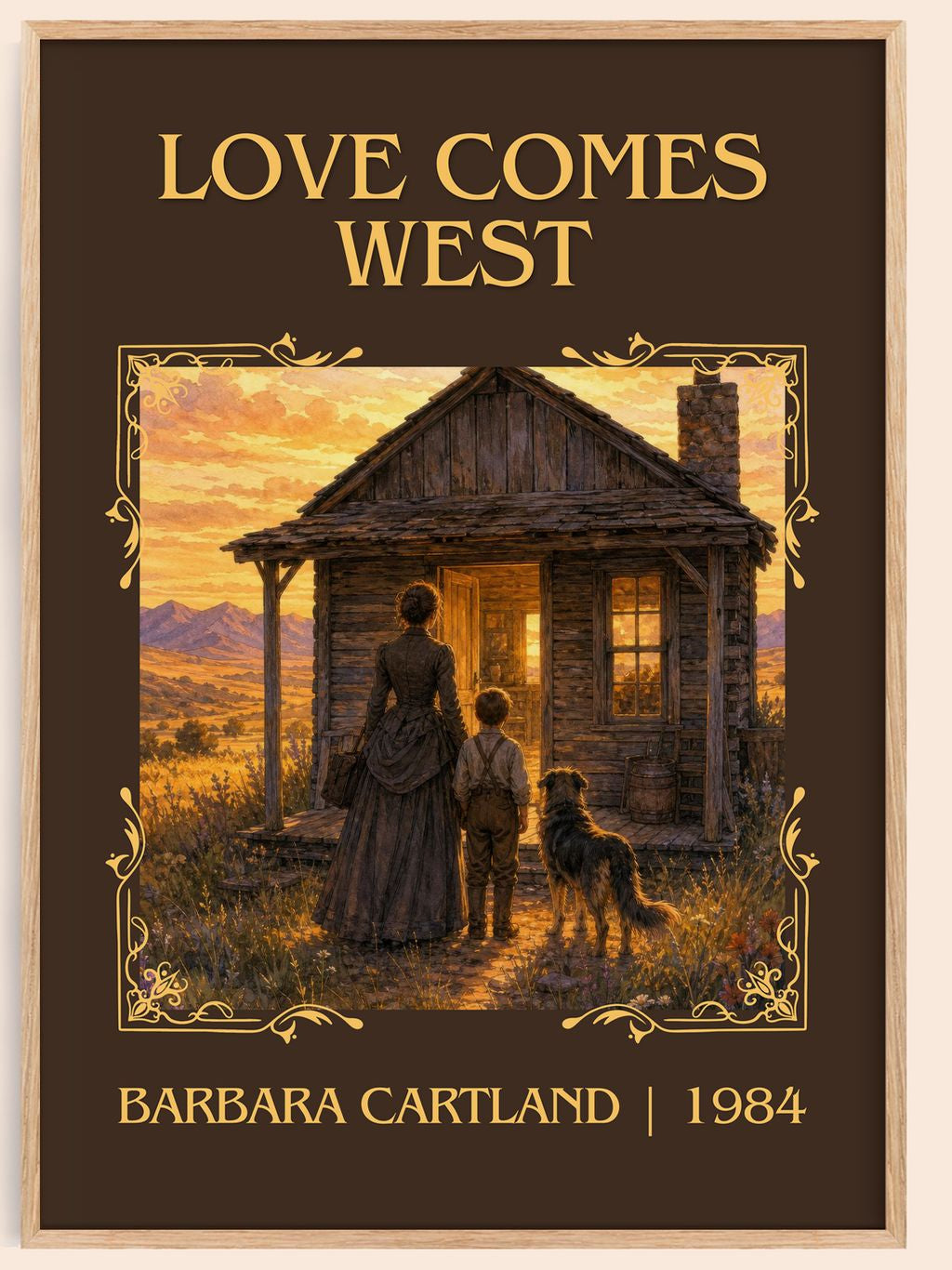 Love Comes West Classic Book Art Print by Barbara Cartland – book poster