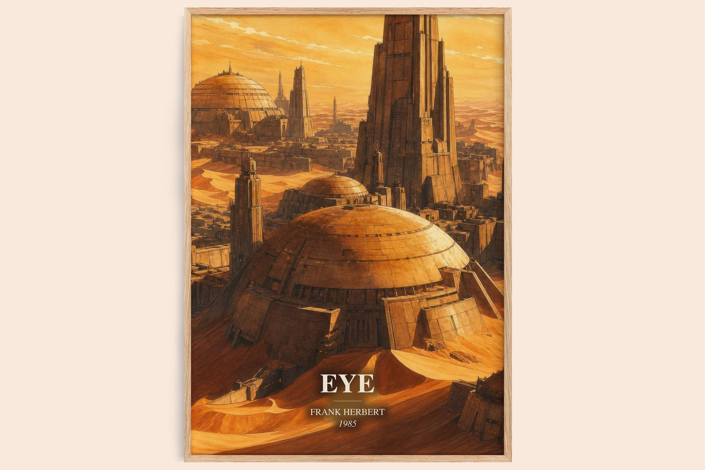 Eye watercolour book poster by Frank Herbert – framed literary art print