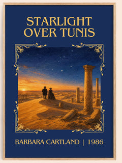 Starlight Over Tunis Classic Book Art Print by Barbara Cartland – book poster