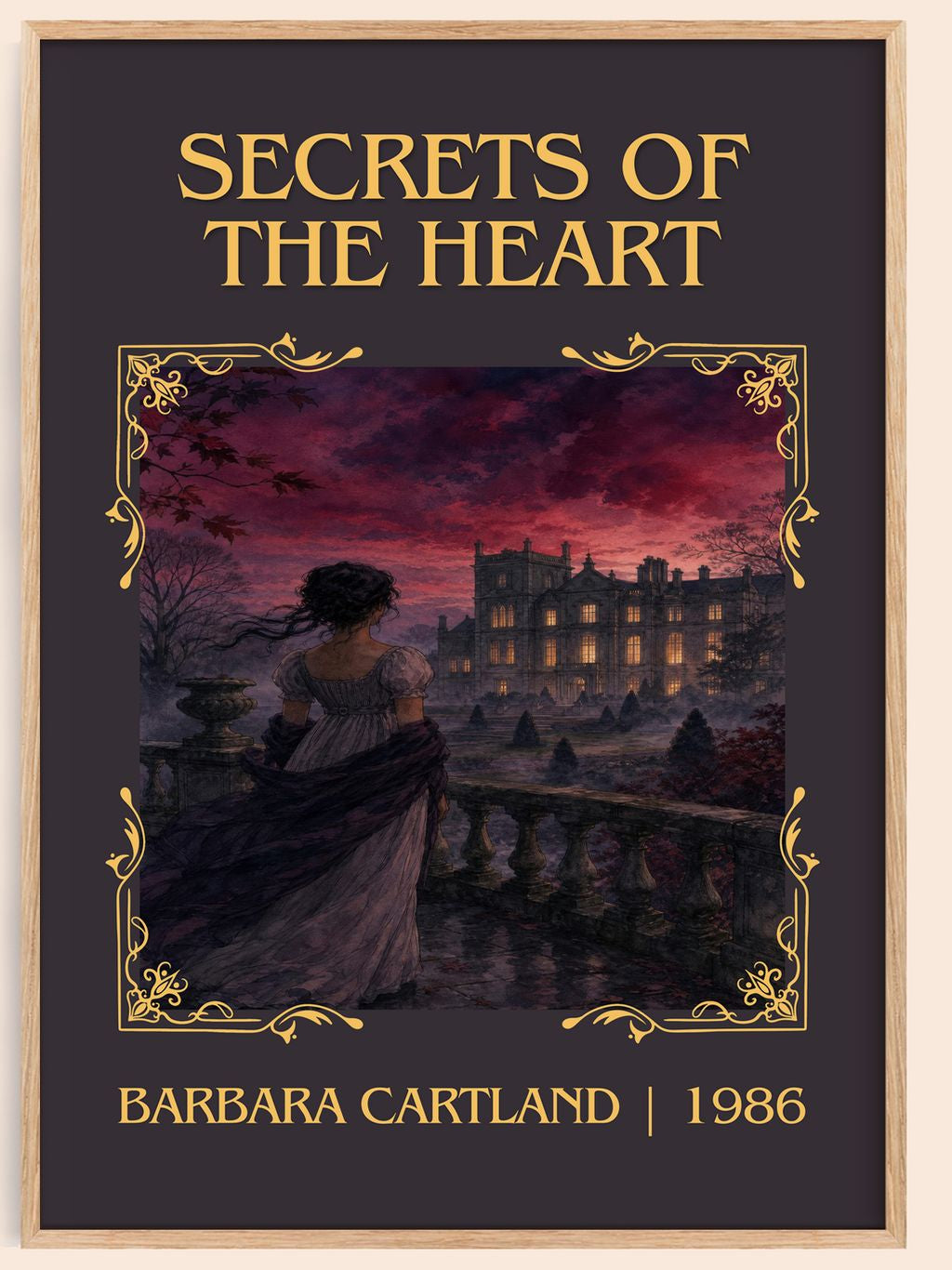 Secrets Of The Heart Classic Book Art Print by Barbara Cartland – book poster