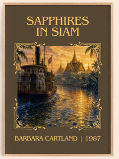 Sapphires In Siam Classic Book Art Print by Barbara Cartland – book poster