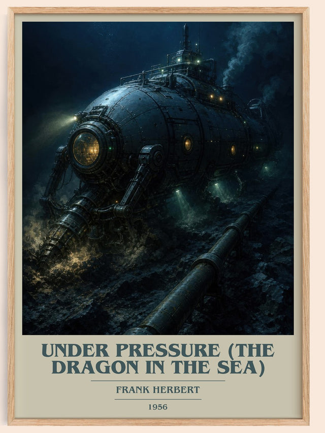 Under Pressure (The Dragon In The Sea) Book Cover Poster by F. Herbert