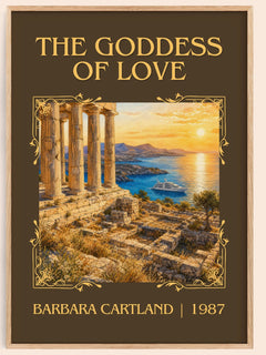 The Goddess Of Love Classic Book Art Print by Barbara Cartland – book poster