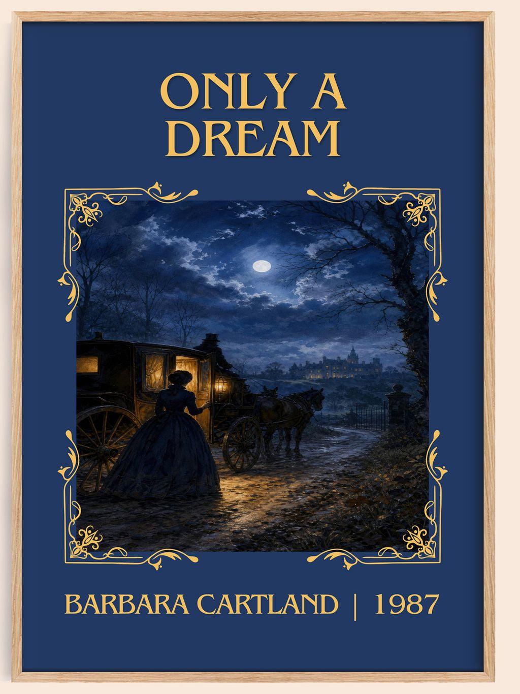 Only A Dream Classic Book Art Print by Barbara Cartland – book poster