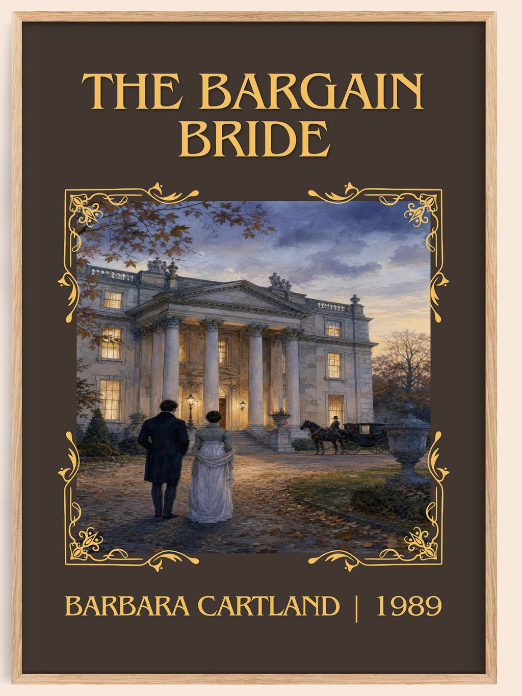 The Bargain Bride Classic Book Art Print by Barbara Cartland – book poster