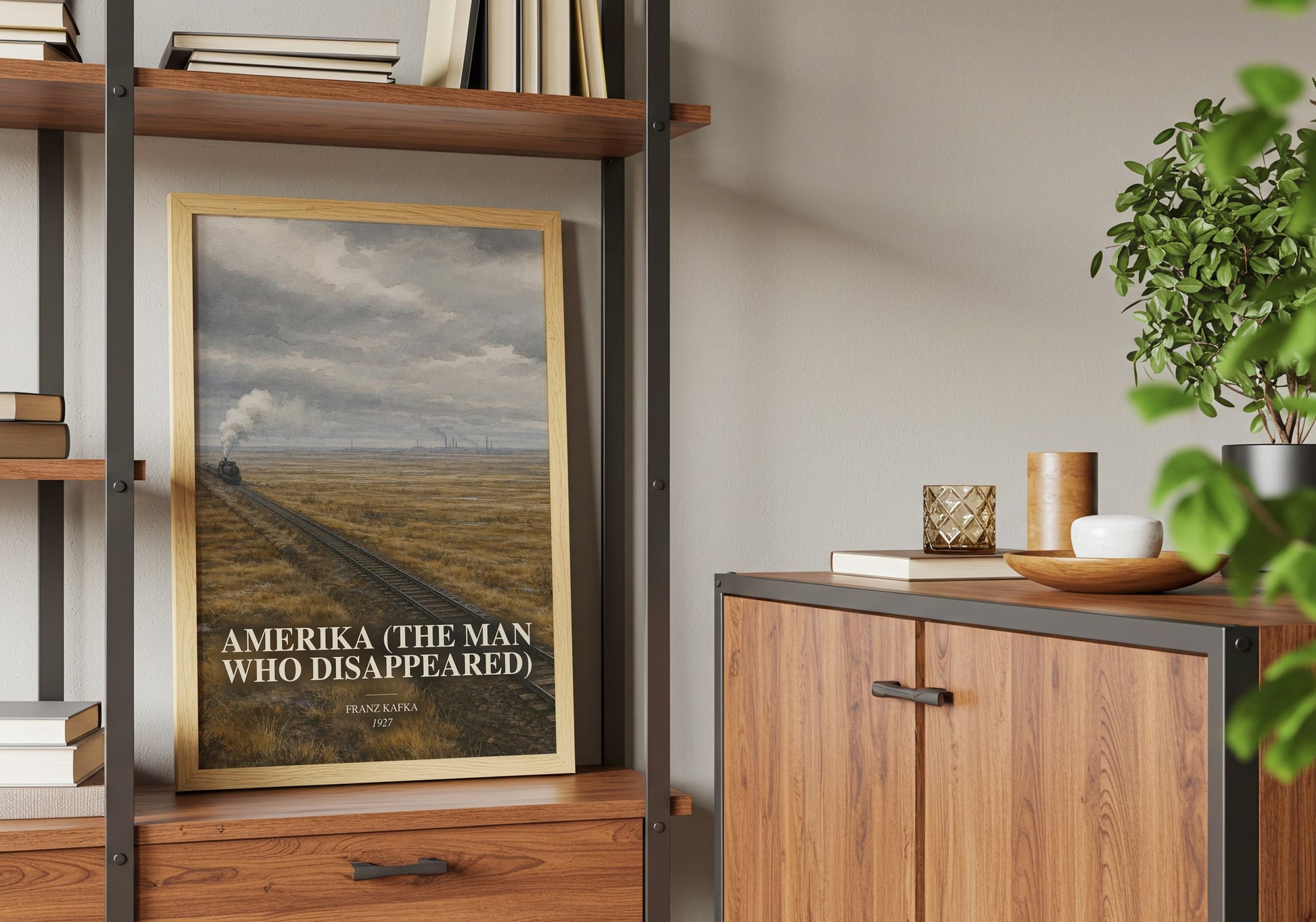 Amerika (The Man Who Disappeared) book watercolour illustration paper finish options – matte satin gloss