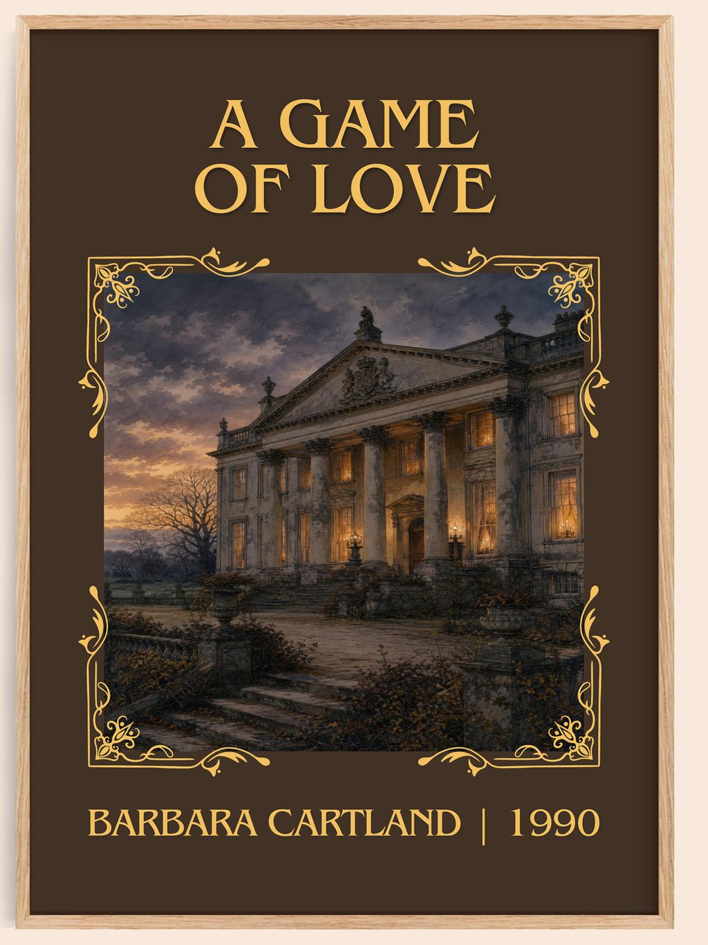 A Game Of Love Classic Book Art Print by Barbara Cartland – book poster