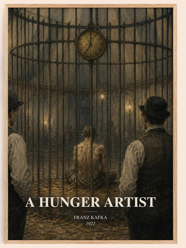 A Hunger Artist Book Watercolour Illustration by Franz Kafka
