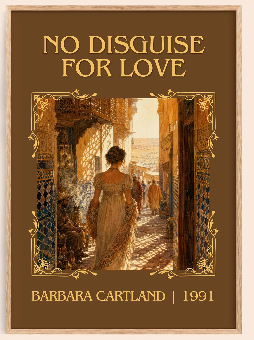 No Disguise For Love Classic Book Art Print by Barbara Cartland – book poster