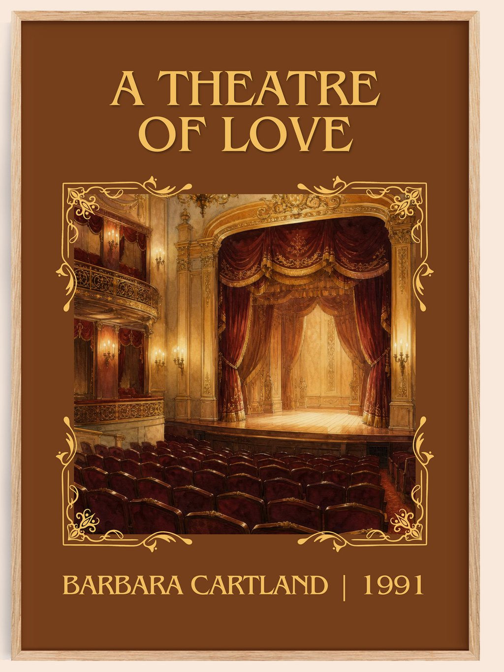 A Theatre Of Love Classic Book Art Print by Barbara Cartland – book poster