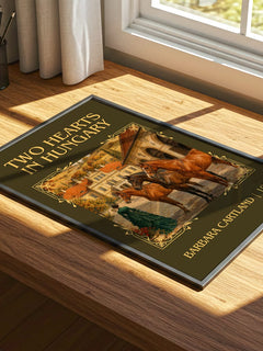 Two Hearts In Hungary Classic Book Art Print by Barbara Cartland – print on a sunlit desk