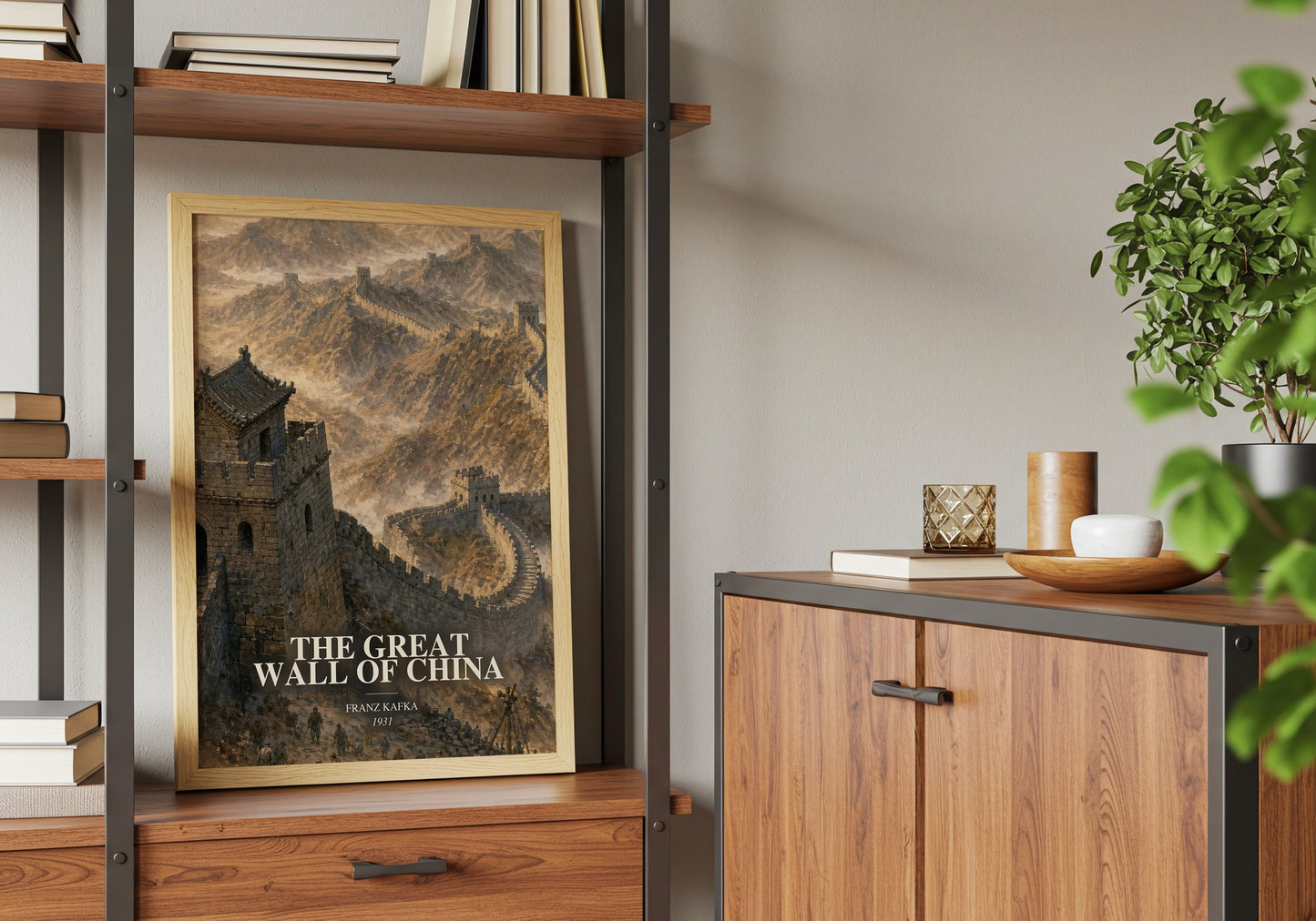 The Great Wall Of China book watercolour illustration paper finish options – matte satin gloss