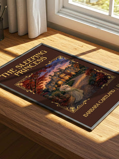 The Sleeping Princess Classic Book Art Print by Barbara Cartland – print on a sunlit desk