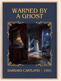 Warned By A Ghost Classic Book Art Print by Barbara Cartland – book poster