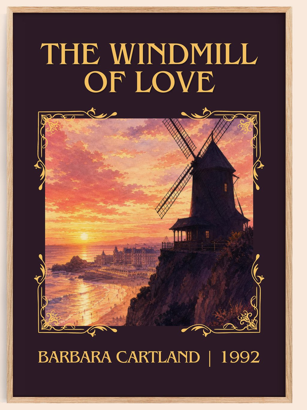 The Windmill Of Love Classic Book Art Print by Barbara Cartland – book poster