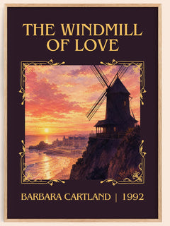 The Windmill Of Love Classic Book Art Print by Barbara Cartland – book poster