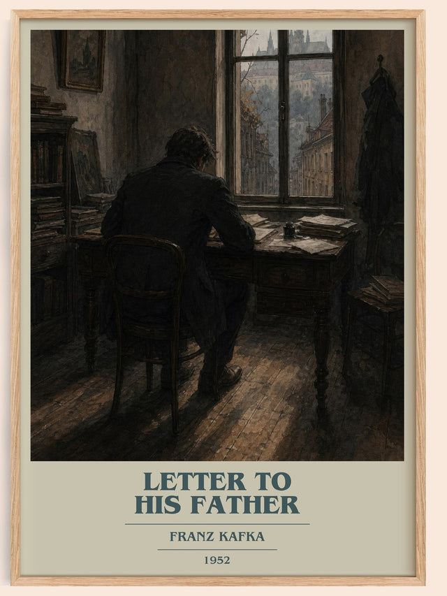 Letter To His Father Book Cover Poster by Franz Kafka