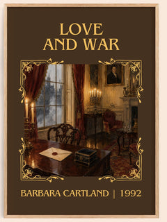 Love And War Classic Book Art Print by Barbara Cartland – book poster
