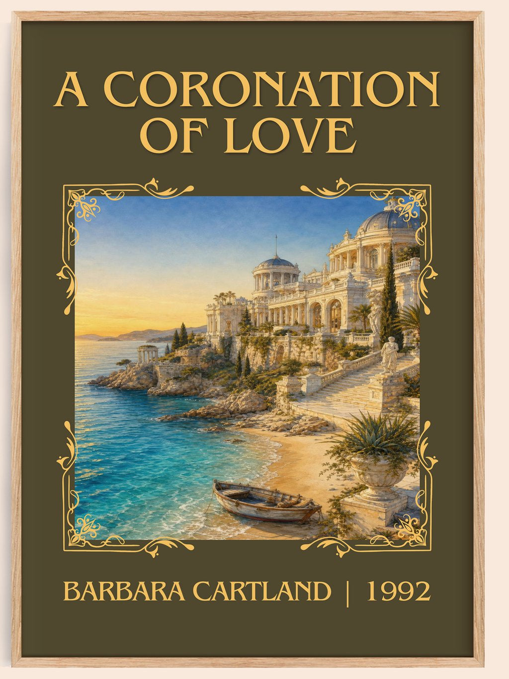 A Coronation Of Love Classic Book Art Print by Barbara Cartland – book poster