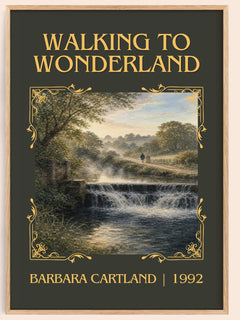 Walking To Wonderland Classic Book Art Print by Barbara Cartland – book poster