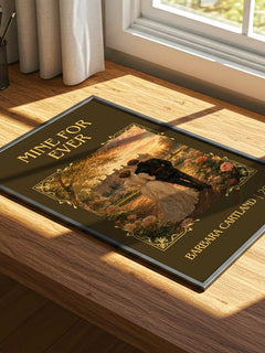 Mine For Ever Classic Book Art Print by Barbara Cartland – print on a sunlit desk