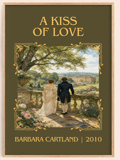 A Kiss Of Love Classic Book Art Print by Barbara Cartland – book poster
