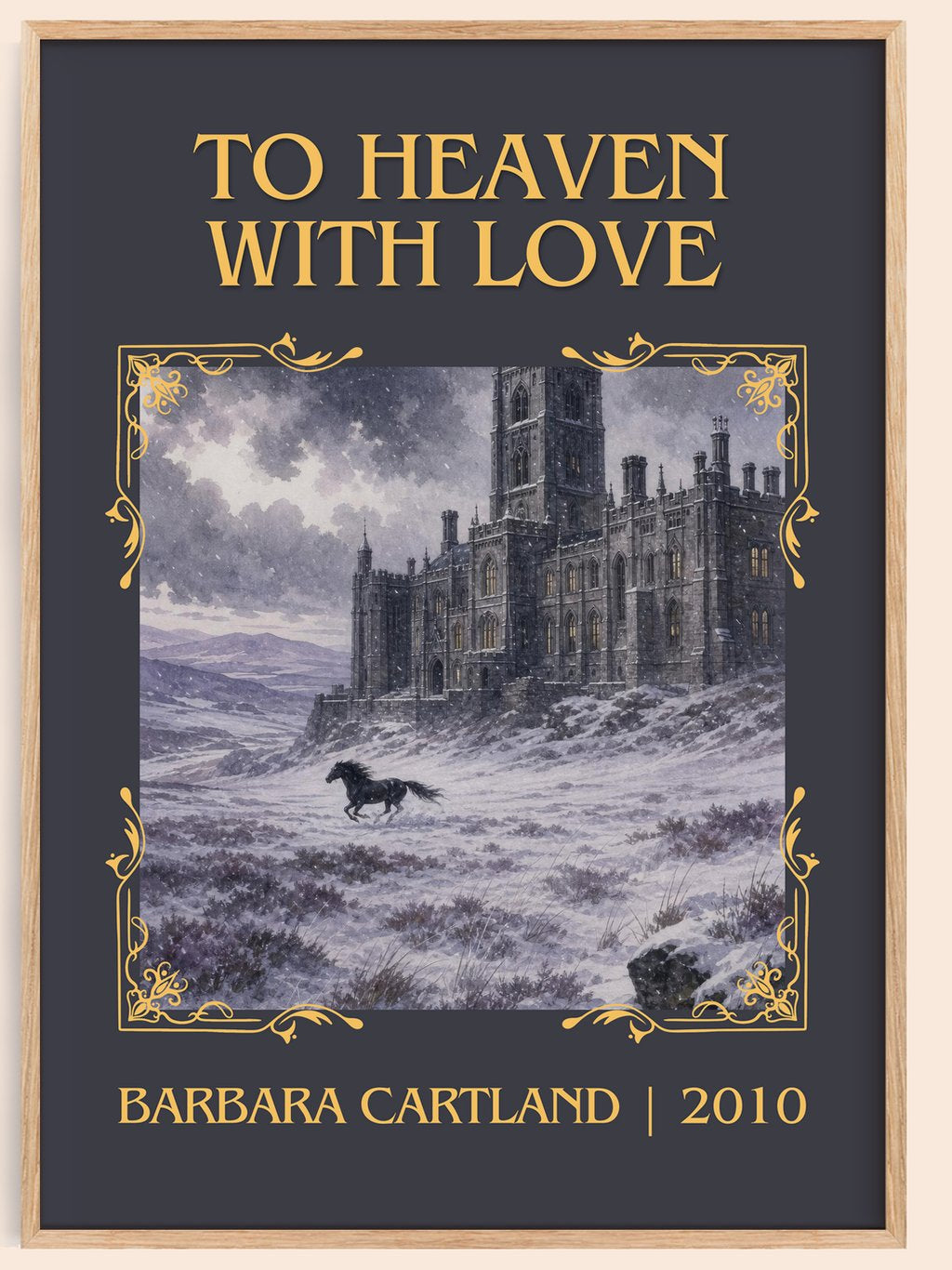 To Heaven With Love Classic Book Art Print by Barbara Cartland – book poster